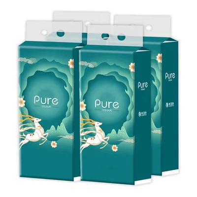 100% Wood Pulp 4 Ply White Custom Logo Ultra Soft Hanging Tissue