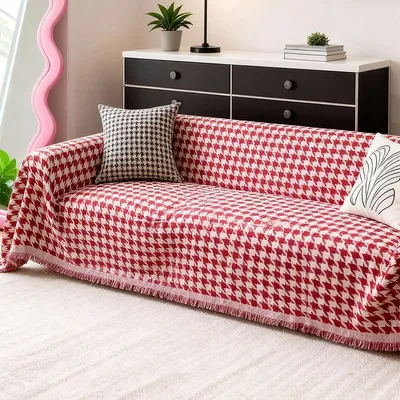 Decorative Tassel Stretch Slipcover for Sofa Couch