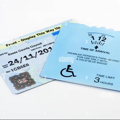 United Kingdom Issued Blue Badge Pass for The Disabled RFID Communication Interface Special Car Parking Privileges Security Card