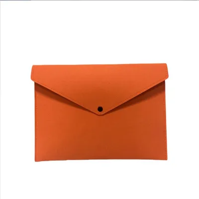 Cheaper Branding Promotional Gifts Candy Color Felt A4 Documents Paper Storage Bag with Buckle