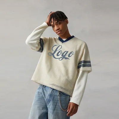 Mens V Neck Polyester Sublimation Printed Youth Men Manufacturer Baseball High Quality Custom Oversized Cropped Boxy Mesh Jersey T Shirt Clothes