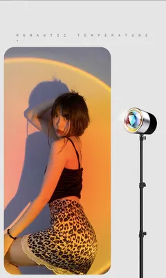 Sunset Ambient Light Photography Rechargeable Rainbow Projector Light Night Light