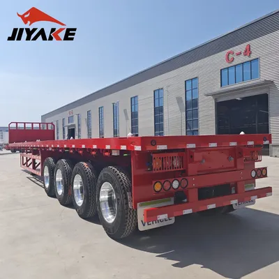 Heavy-Duty 3-Axle/4-Axle 40-Foot/53-Foot/20-Foot/60-Foot Container Transport Flatbed Trailer Platform Semi-Trailer for Sale