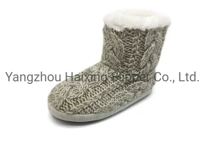 Cashmere Face Snow Boots Warm Soft Ladies Shoes with High Quality for Winter