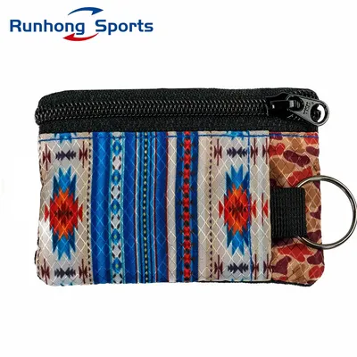Custom Higt Quality Small Canvas Coin Purse Holder Wallet Zip Pouch