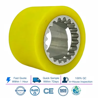 Splined Bore Custom PU Drive Wheel OEM for Agv Agv Drive Wheel