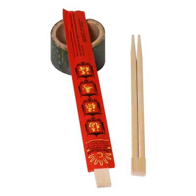 Disposable Chopsticks with Semi-Closed Paper
