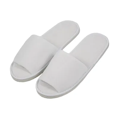 Imitation Cut Velvet and Canvas Hotel Slippers Stylish Durability