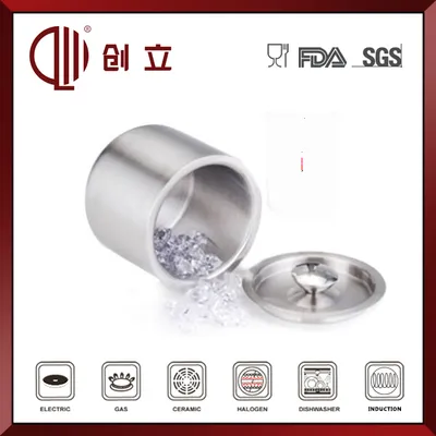 1.3L Stainless Steel Small Double Wall Ice Bucket with Lid