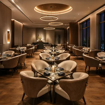 Modern Marble Tabletops Gold Metal Bases Dining Room Table and Chair Set Restaurant Furniture