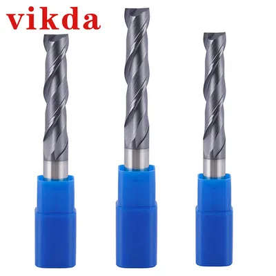 Vikda Solid Carbide 2f End Mill Solid Carbide Slot Drills Milling Cutter