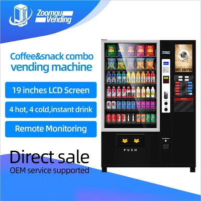 Zg Touch Screen Commerical Instant Coffee & Beverage Combo Vending Machine