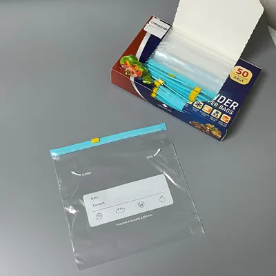Food Grade LDPE Low Density Polyethylene Plastic Recolsable Slider Zip Lock Bag