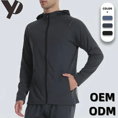 Men Quick Dry Anti Pilling Hooded Pullover Woven Sportswear Autumn Sports Outerwear