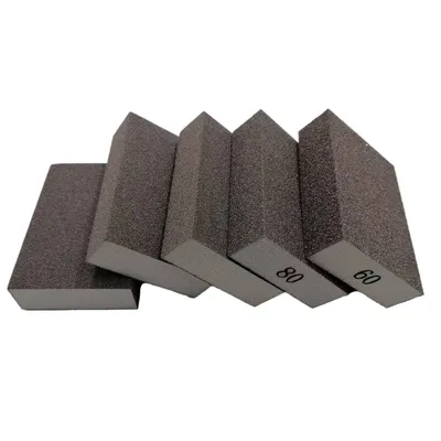 Sanding Block Reusable Black Abrasive Sponge Block Hand Sanding Tool