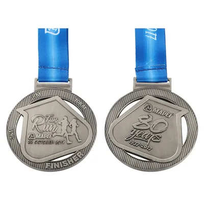 Personalized Souvenir Logo Taekwondo Running Karate Soccer Football 3D Blank Gold Lanyard Award Ribbon Sports Metal Custom Medal