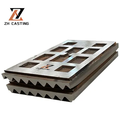 High Manganese Moving and Fixed Jaw Plate for Mining Quarry Jaw Crusher