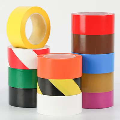High Quality Non Adhesive Colorful Stripes Barricade Danger Warning Caution PVC Tape