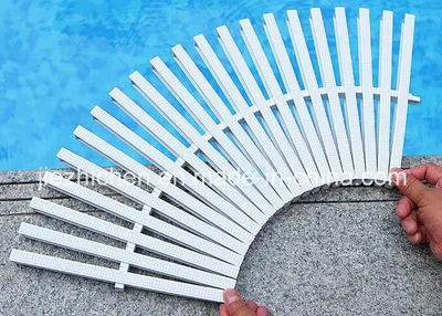 Swimming Pool Overflow Grating 18cm White Flexible Gutter Grating