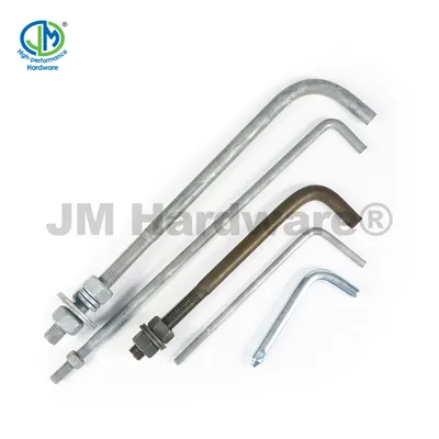 Metric L Type Foundation Anchor Bolt for Concrete Foundation Embedding