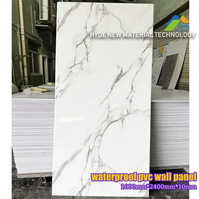 Mold Resistant 1m Wide Marble PVC Shower Room Cladding Hollow Core Bathroom Wall Panel for Engineering Projects