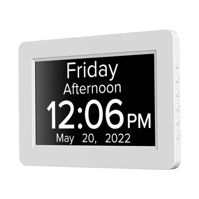 2022 Amazon Ebay Digital Day Clock Calendar Large-Time Day and Date Display (White)