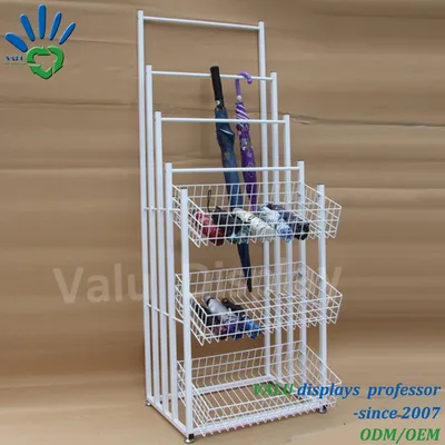 Hot Sale Metal Umbrella Display Rack Stand for Retail Stores/Department Stores/Supermarket