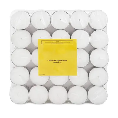 100 Pack Smokeless Unscented Candles, Tea Lights Candles