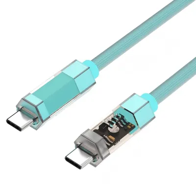 USB C to C Smart Voice Networking Silicone Jelly Data Cable Charging Cable