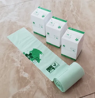 Compostable Eight-Folded Trash Bag on Roll