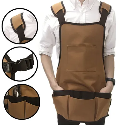 Waterproof Garden Tool Apron Multifunction Oxford Canvas Work Apron