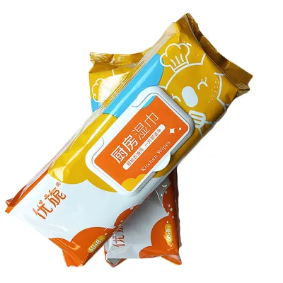 China OEM Kitchen Cleaning 68PCS Kitchen Oil Remover Wet Wipe