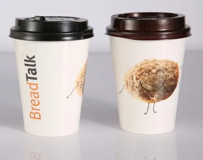 12oz Hot Coffee Paper Cup with PS Lids