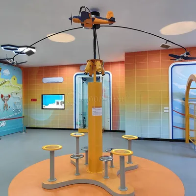 Light-Controlled Aircraft Exhibit: Use a Beam of Light to Control The Miracle of Flight! Interactive Exhibits of High-Tech in The Science and Technology Museum