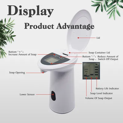 280ml Automatic Soap Dispenser Battery Operated for Kitchen Bathroom Electric