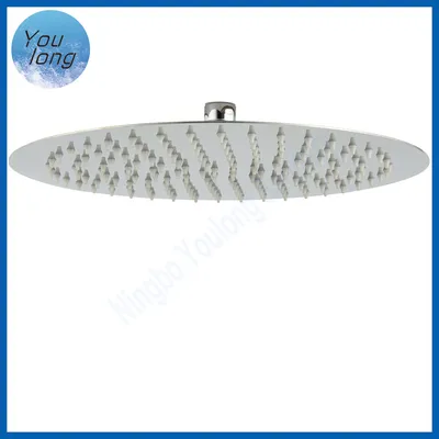 30cm Bathroom Round Mirror Polished Overhead Shower