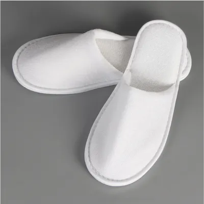 Cheap Price Indoor Terry Towel Slipper White Disposable Hotel Slippers