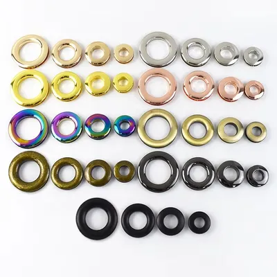 18mm Zinc Alloy O Ring Screw Buckle Bag Clasp Decorative Eyelet Button Belt Strap Luggage Hardware Accessories