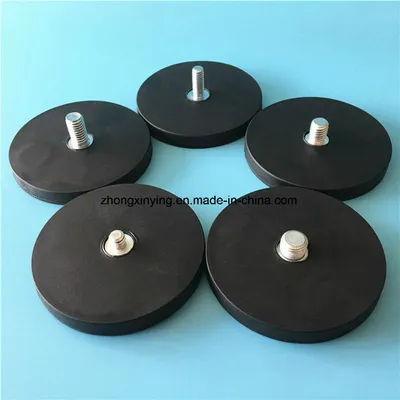 Rubber Coated Neodymium Pot Magnet Permanent Type Rubber Magnetic Base