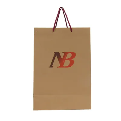 Custom Logo Recycled Cheap Brown Kraft Gift Shopping Paper Bag with Handle