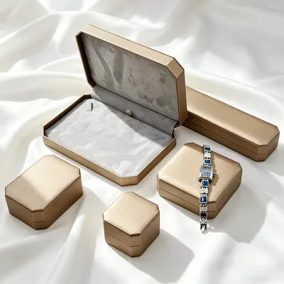 Brushed PU Octagonal Jewelry Box with Custom Logo