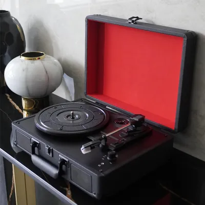 R102 Professional Aux in Portable Suitcase Style Turntable Bluetooth Super Sound Quality Vinyl Record Player