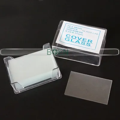 Lab Use 24*50mm 24*60mm Super White Glass Microscope Cover Slip