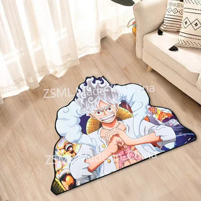 Custom Irregular One Piece Luffy Cartoon Anime Rug Handmade Carpet Area Rug