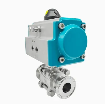 Pneumatic Sanitary 3PCS Clamp Ball Balve