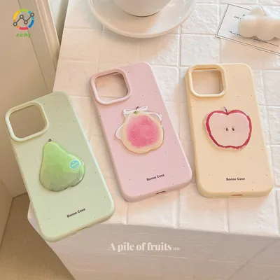 Ultra-Shockproof Silicone Case with Fruity Patterns for iPhone 16 PRO Max/15/14 - Soft Touch & Anti-Slip