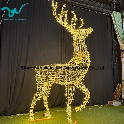 Different Sizes Turnable 3D Lighting Christmas Deer