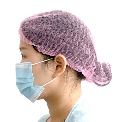 Hubei Factory Protecive Daily Hygiene Single&Double Elastic Cleaning Food Industry Nonwoven Disposable Protective Cooking Beauty Caps