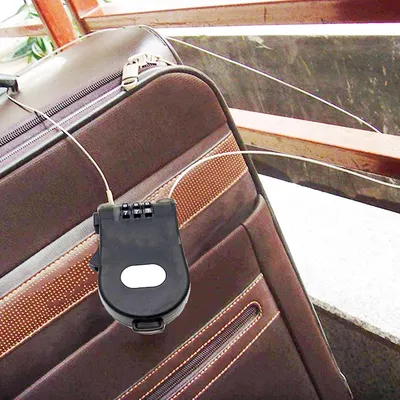 Custom Retractable 3-Foot Cable Password Luggage Accessories Combination Lock