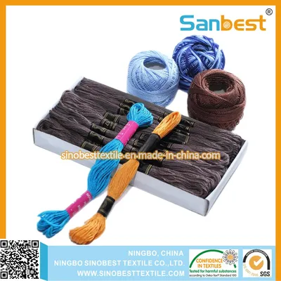 Colorful 100% Cotton Embroidery Thread